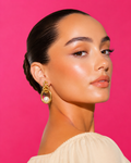 DORIA - Gold-Tone Link and Pearl Drop Earrings