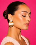 CONCA - Gold-Tone Pearl and Hammered Disc Earrings