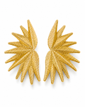 HELIAN - Gold-Tone Palm Frond Statement Earrings