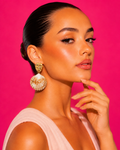 SCALLIA - Gold-Tone Molten Stud and Banded Shell Drop Earrings
