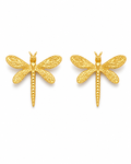 AESHNA - Gold-Tone Dragonfly Statement Earrings