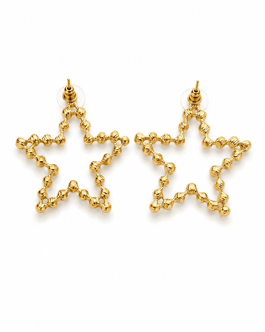 DARYA - Gold-Tone Pearl Star Earrings