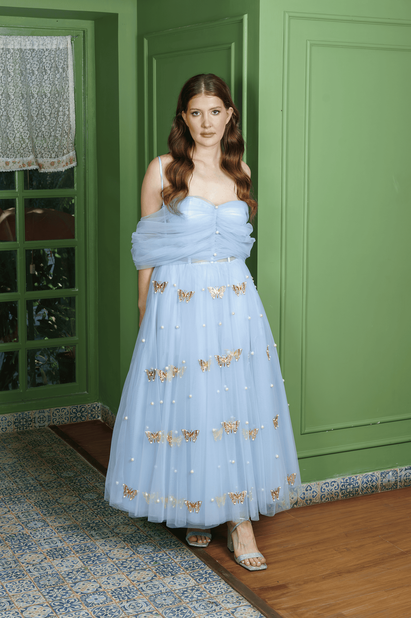 Butterfly Pearl Corset Gown