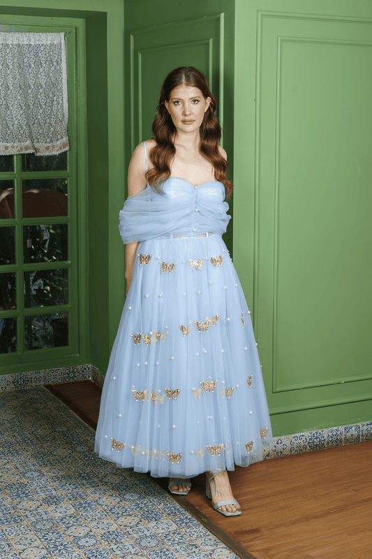 Butterfly Pearl Corset Gown