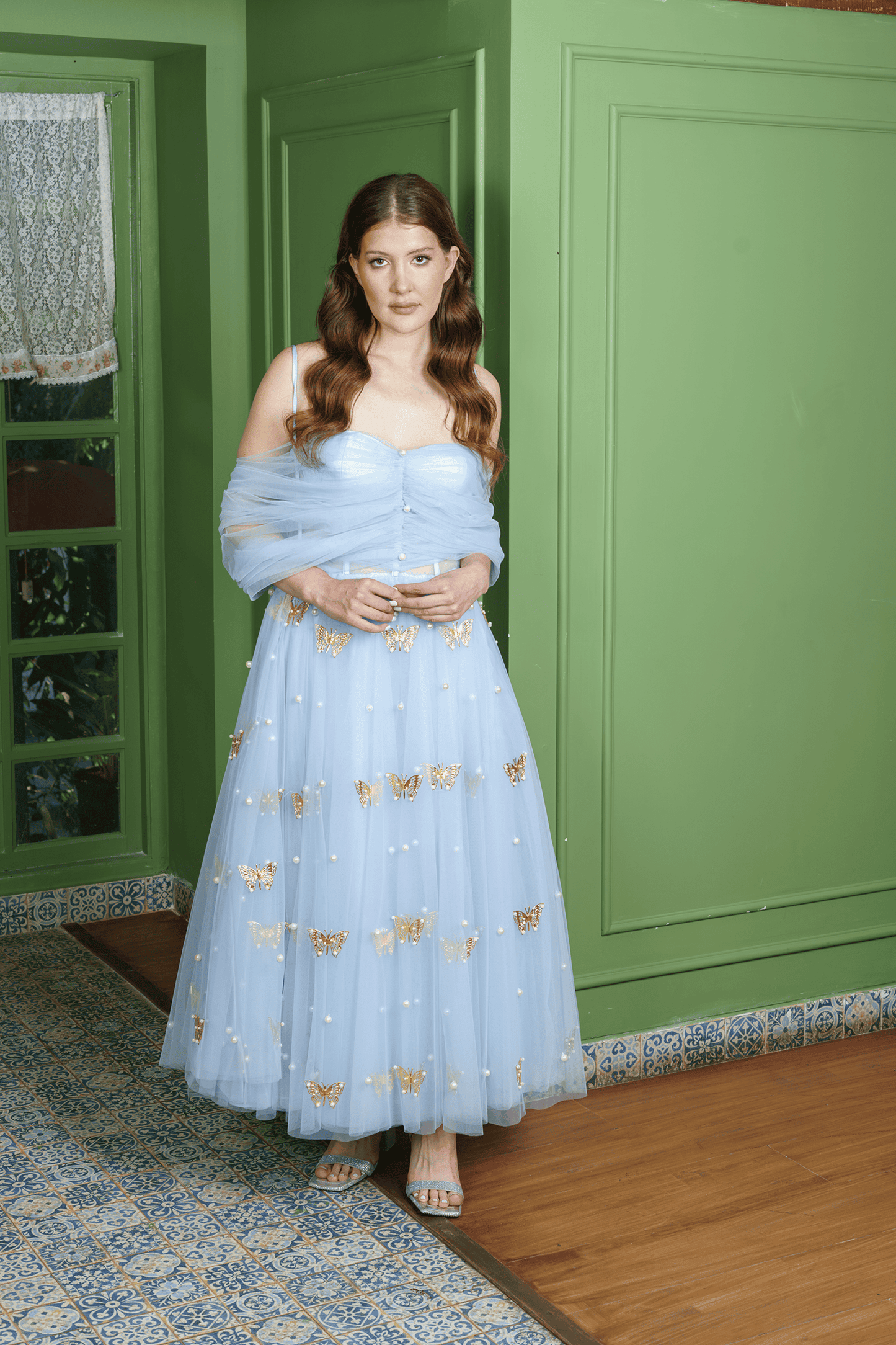 Butterfly Pearl Corset Gown