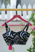 Zebra Noir Bustier Blouse