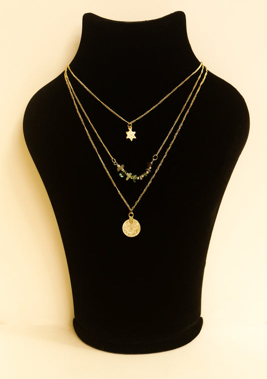 Starry eyed layered neckpiece