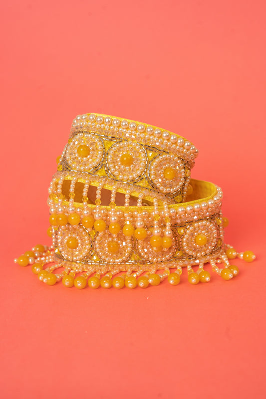 Pearl beaded crystal waist belt